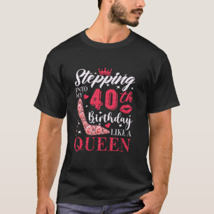 Camiseta Indo à minha aniversário de 40 anos como uma Rainh