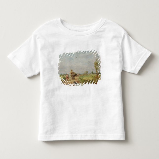 Camiseta Indo ao Hayfield, 1853 (óleo no millboard) (Frente)