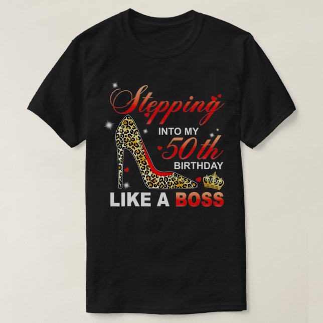 Camiseta Indo Ao Meu 50º Aniversário Como Um Chefe (Frente do Design)
