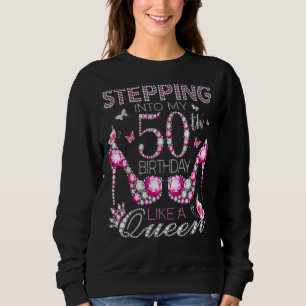 Camiseta Indo Ao Meu 50º Aniversário Como Uma Rainha Nascid
