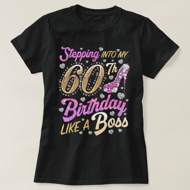 Camiseta Indo Ao Meu 60º Aniversário Como Um Chefe De 60 An (Frente do Design)