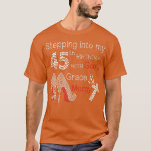 Camiseta Indo Ao Meu Quarenta E Cinco Aniversário Com Deuse