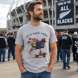 Camiseta Indo Assistir Rugby Pukeko Engraçado