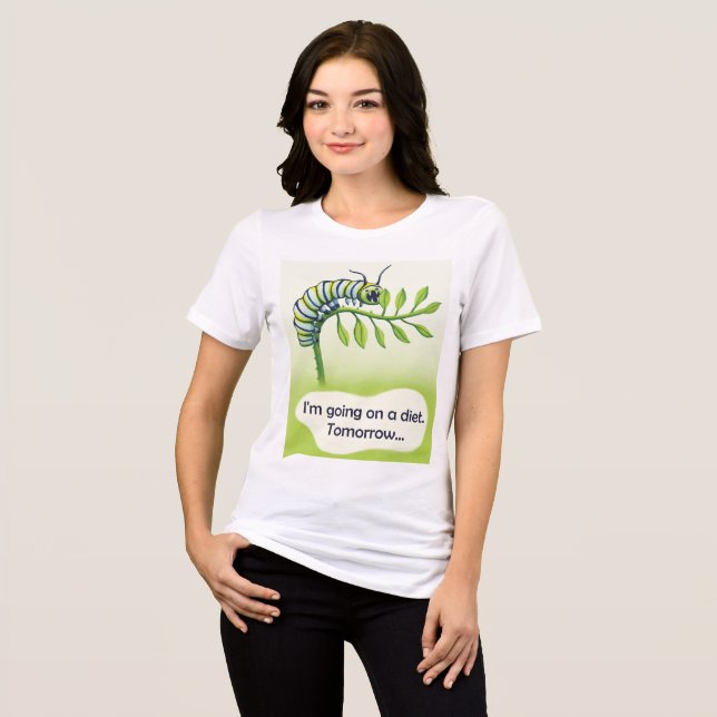 Camiseta Indo em uma Dieta (Frente Completa)
