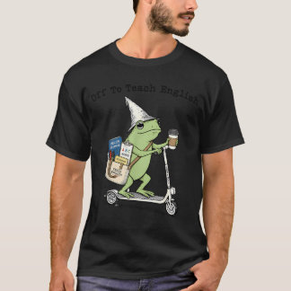 Camiseta Indo Ensinar Englieacher Sapo Engraçado Volta às A