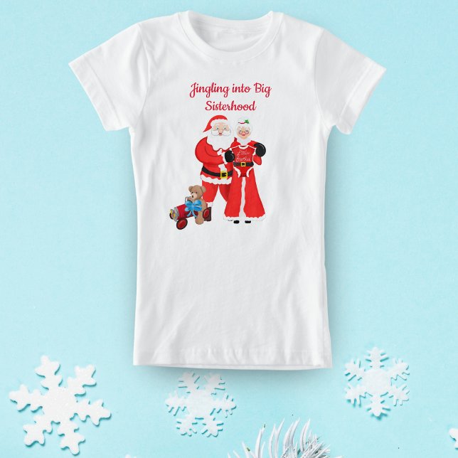 Camiseta Indo para a Irmandade Grande - Pequenos Papais noe (A great gift to give to your future big sister who is going to be getting a little brother!)