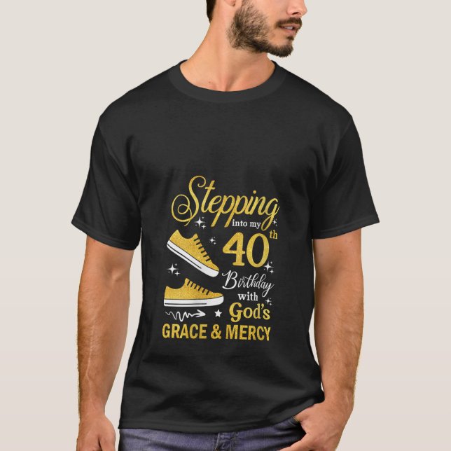 Camiseta Indo para a minha aniversário de 40 anos com a gra (Frente)