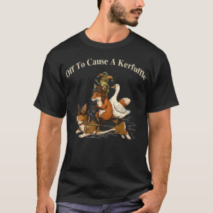 Camiseta Indo Para Causar Um Alvoroço Raposa Sapo Ganso Mon