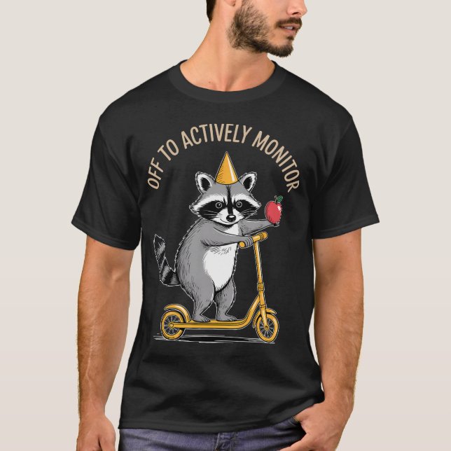 Camiseta Indo para Monitor Ativamente o Dia de Teste da Esc (Frente)