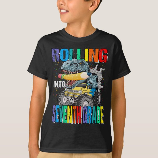 Camiseta Indo para o Dinossauro Monstro do Sétimo Grau (Frente)