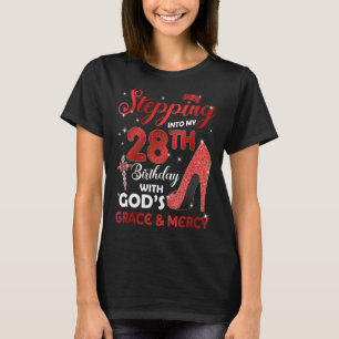 Camiseta Indo para o meu 28º aniversário com GODS Grace & M