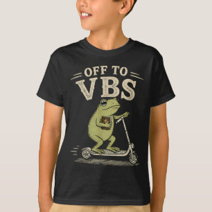 Camiseta Indo para vbs divertido sapo cristão religioso fé
