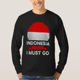 Camiseta Indonésia Está Chamando Eu Devo Ir Patrimônio Indo