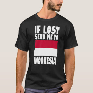 Camiseta Indonésia Flag Design Se perdido envie-me para a I