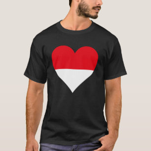 Camiseta Indonésia Flag Heart Indonesia Oferta Amor Indonés