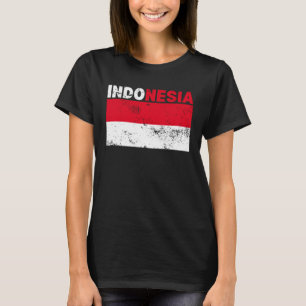 Camiseta Indonésia Flag Vintage