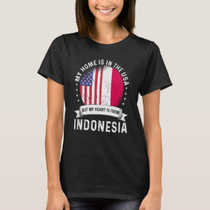 Camiseta Indonésio Americano Patriota Crescido Orgulhoso Ca