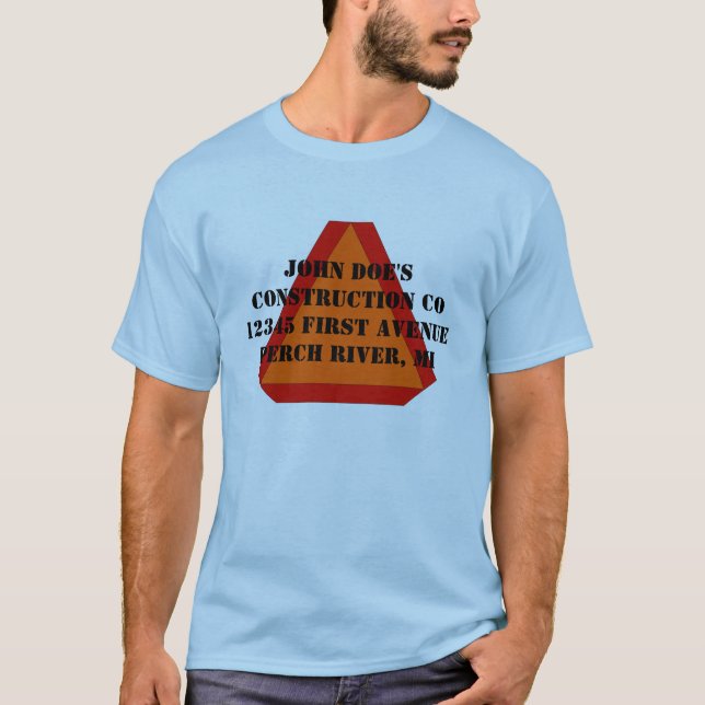 Camiseta Indústria da construção lenta da fazenda do sinal (Frente)