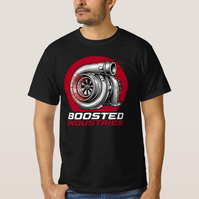 Camiseta Indústrias Boosted Presente Turbo Mecânico (Frente)