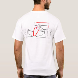 Camiseta Indy Lights 1 Preto e Vermelho Costas