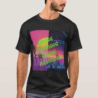 Camiseta Infância Analógica, Vida Adulta Digital