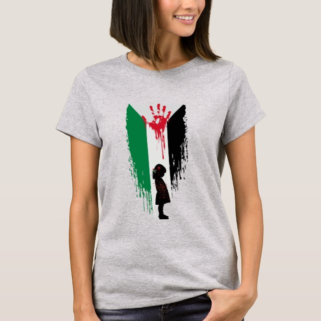 Camiseta Infância Executada – Solidariedade Palestina (Frente)
