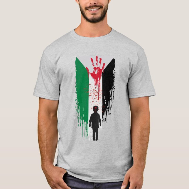 Camiseta Infância Executada – Solidariedade Palestina (Frente)