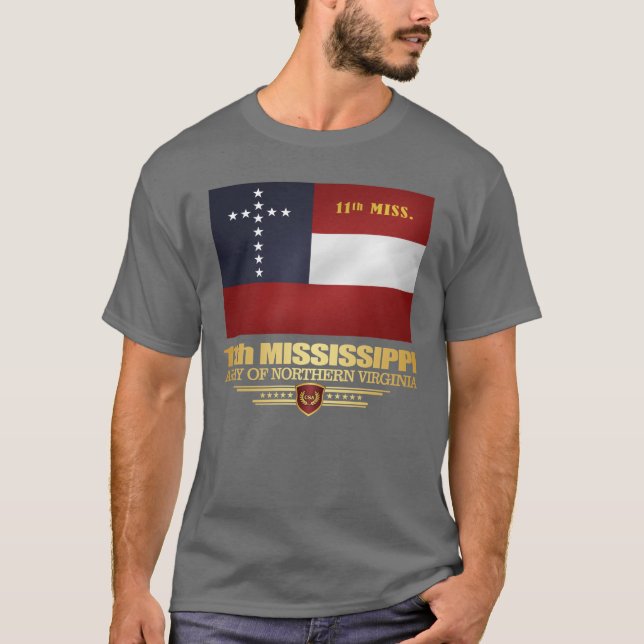 Camiseta Infantaria de 11 Mississippi (Frente)