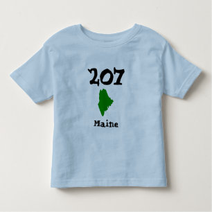 Camiseta Infantil 207, Area Code of Maine