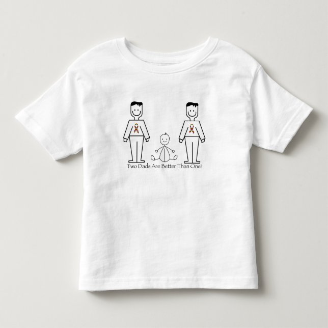 Camiseta Infantil 2 pais são melhores de um (Frente)