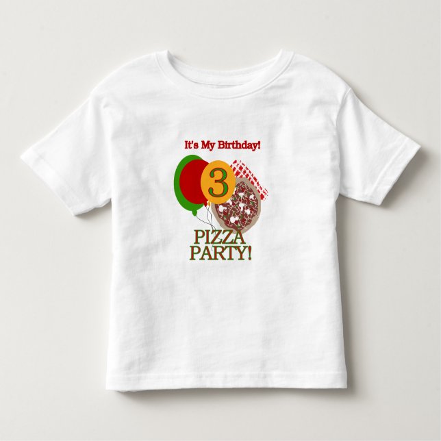 Camiseta Infantil 3ª festa de aniversário e presentes (Frente)
