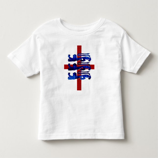 Camiseta Infantil 3 presentes da bandeira de Inglaterra St George (Frente)