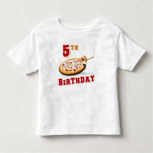 Camiseta Infantil 5 Birthday Pizza Party