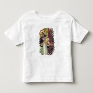 Camiseta Infantil A bruxa idosa que penteia o cabelo de Gerda com um
