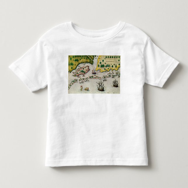 Camiseta Infantil A chegada do inglês em Virgínia (Frente)