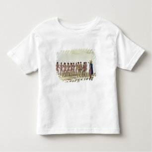Camiseta Infantil A dança de guerra dos insulares de Caroline,