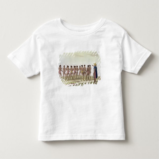 Camiseta Infantil A dança de guerra dos insulares de Caroline, (Frente)
