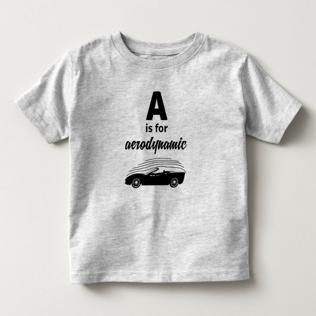 Camiseta Infantil A é para aerodinâmica (Frente)