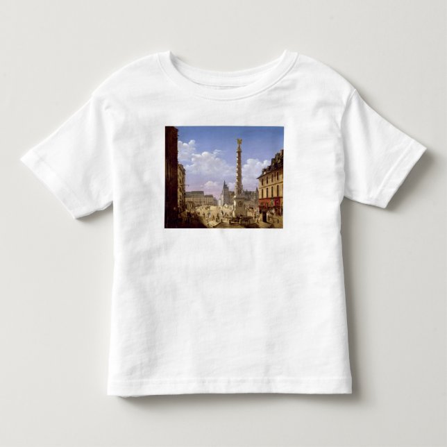 Camiseta Infantil A fonte no lugar du Chatelet (Frente)