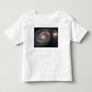 Camiseta Infantil A galáxia do redemoinho (M51) e galáxia do