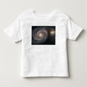 Camiseta Infantil A galáxia redemoinho (M51) e a galáxia companheira