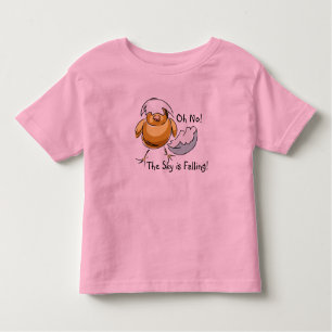 Camiseta Infantil A galinha preciosa pouco o céu é design de queda