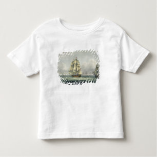 Camiseta Infantil A HMS Victory que navega para a linha francesa