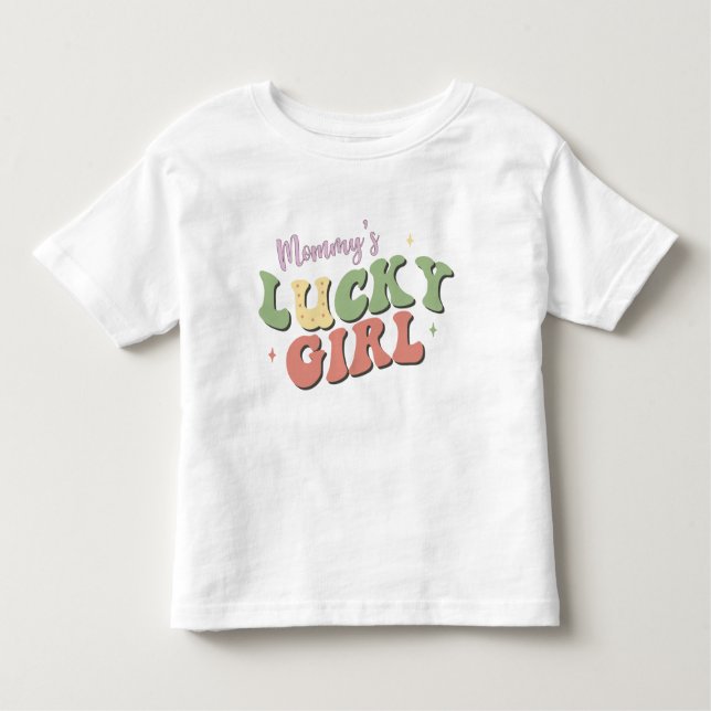 Camiseta Infantil A Menina Sortuda da Mamãe (Frente)