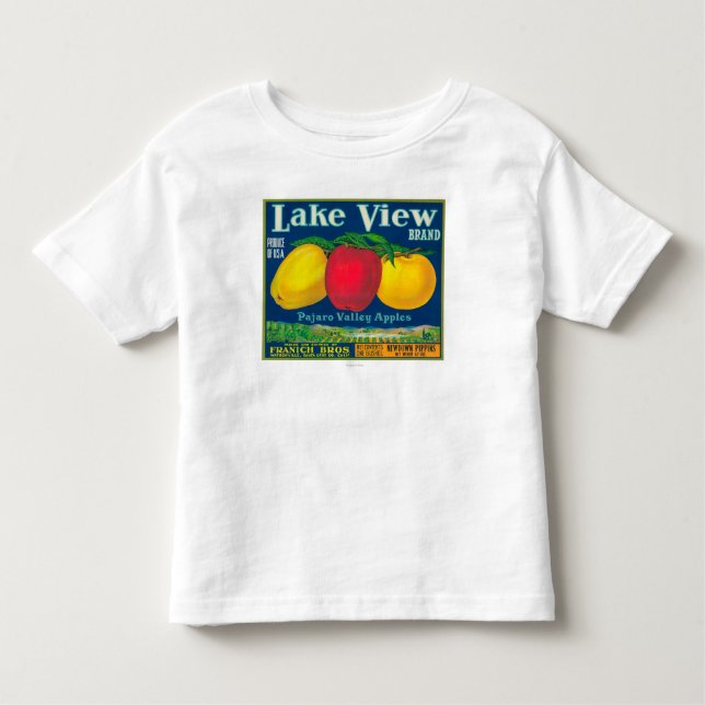 Camiseta Infantil A opinião Apple do lago etiqueta - Watsonville, CA (Frente)