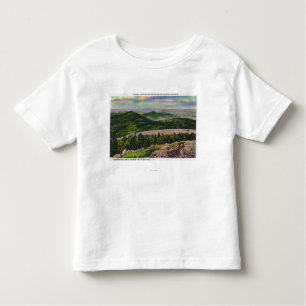 Camiseta Infantil A vista do ò gancho de cabelo gira sobre Hwy