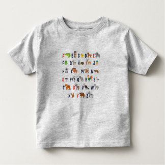 Camiseta Infantil ABCs animal - alfabeto