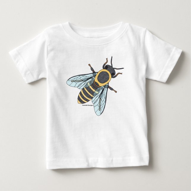 Camiseta infantil - Abelha (branca) (Frente)