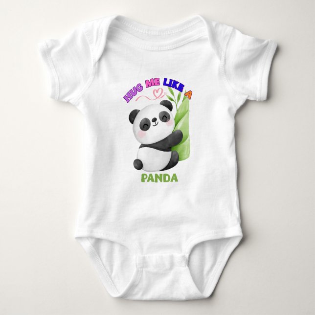 Camiseta infantil - Abraçar-me como um 🐼 de Panda (Frente)