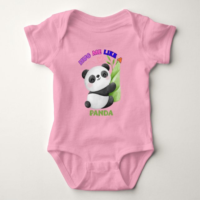 Camiseta infantil - Abraçar-me como um 🐼 de Panda (Frente)